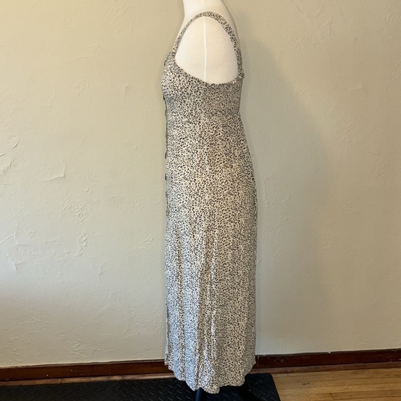 JAPNA stretch button down tan/black cheetah print long dress in women’s small - Picture 5 of 8